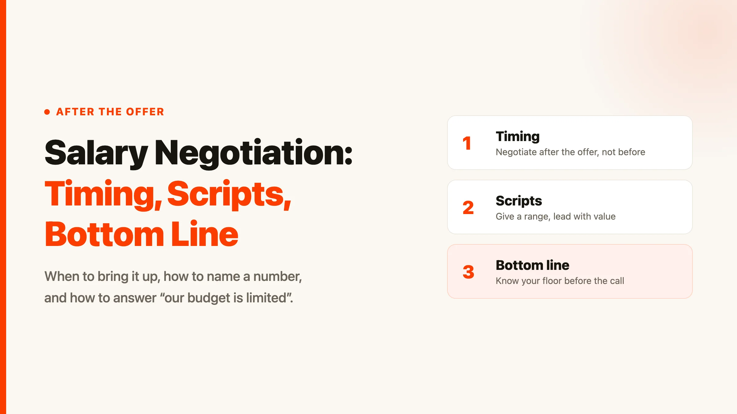 How to Negotiate Salary After Getting an Offer: Timing, Scripts, and Your Bottom Line