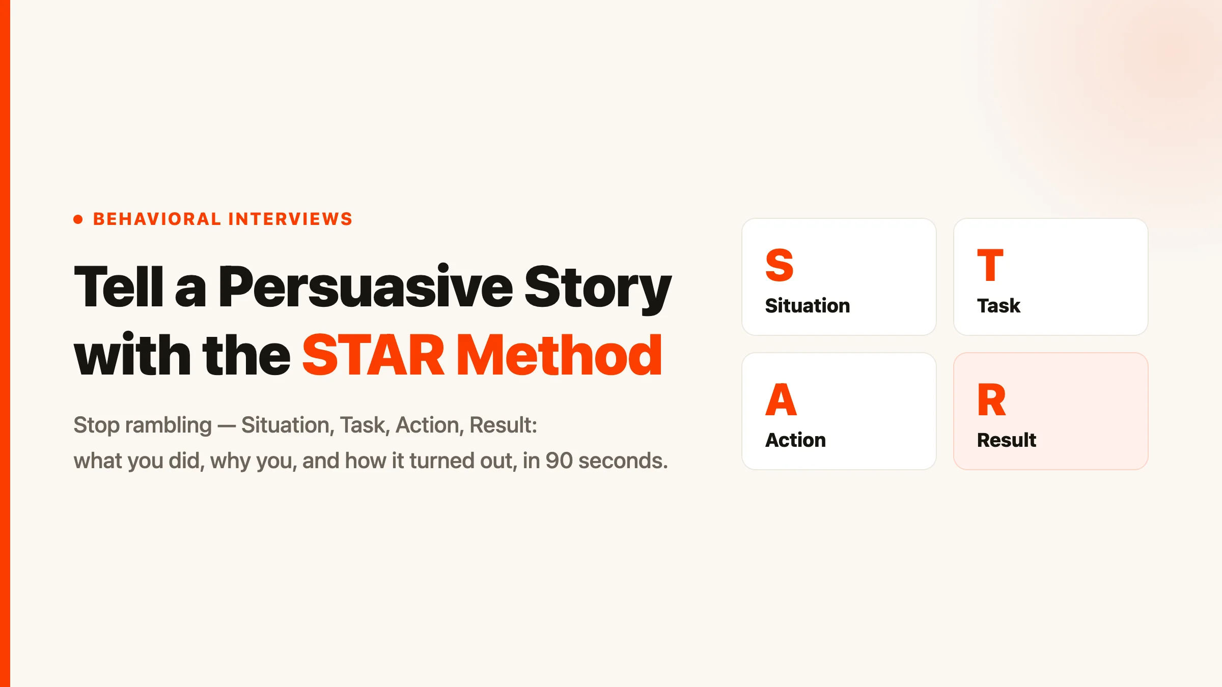 The STAR Method for Behavioral Interviews: Turn Your Experience Into a Persuasive Story
