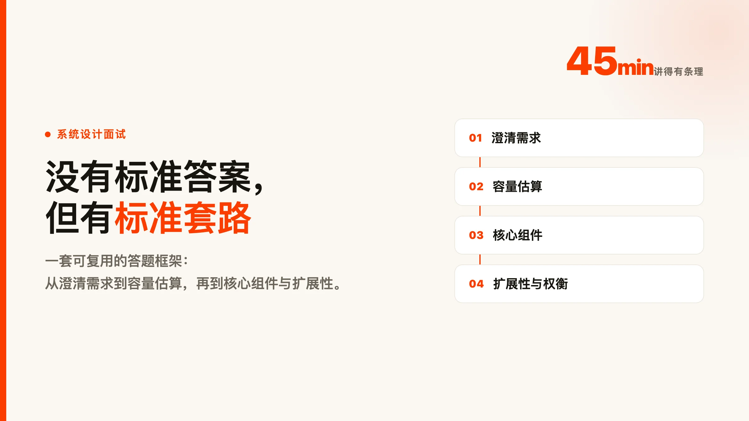 系统设计面试怎么准备：一套可复用的答题框架